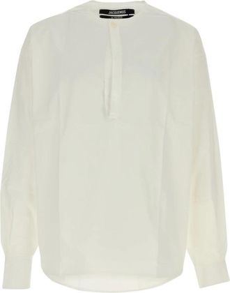 Jacquemus La Vareuse Losange - Heren - Casual Overhemden - Wit - XL - Katoen - Overhemden