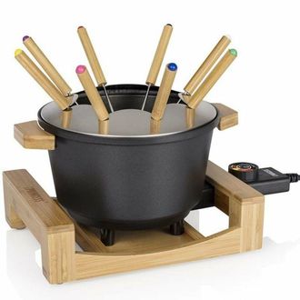 Princess Fondue 800w 8 Tenedores De Bamb&uacute; Y Aluminio Fundido Negro - 173025-01-001