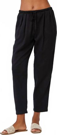 Bella Dahl Lina Pleated Drawstring Trouser In Black