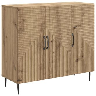 vidaXL Aparador Roble Artesanal 89 X 34,5 X 80 Cm Madera De Ingenier&iacute;a Vidaxl