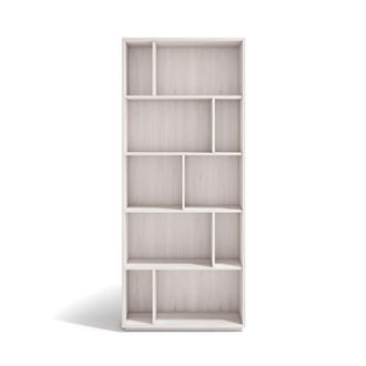 HERDASA Estanter&iacute;a Librer&iacute;a, Colecci&oacute;n Nack, Con 5 Niveles De Altura En Melamina Color Blanco Antic
