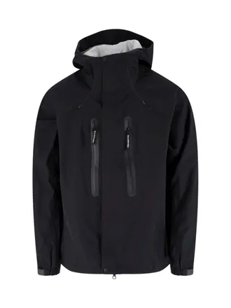 And Wander Black 2.5 L High-Collar Zip Jacket