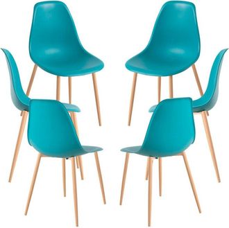 Regalos Miguel Regalos Miguel - Packs Sillas Comedor - Pack 6 Sillas Mykle - Verde Azulado