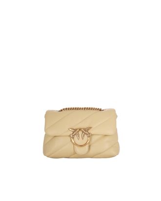 Pinko Borsa Mini Love Bag Puff Maxi Quilt Giallo Vaniglia Antique Gold