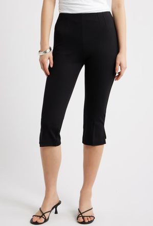Open Edit Stretch Twill Capri Pants in Black at Nordstrom, Size Xx-Small