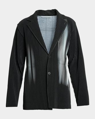 Homme Pliss&eacute; Issey Miyake Men & apos;s In The Shadow Pleated Sport Jacket