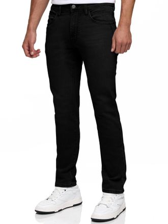 Indicode Regular-fit-Jeans INDICODE INPittsburg, Herren, Gr. 28, L&auml;nge 34, schwarz (ultra schwarz), Denim/Jeans, Obermaterial: 98% Baumwolle, 2% Elasthan, Abri