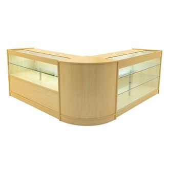 MonsterShop Hera LED Shop Counter Set K1500, C1500 & CM60 - Maple in Beige