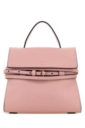 Moschino Pink Nappa Leather Small Tie Me Handbag