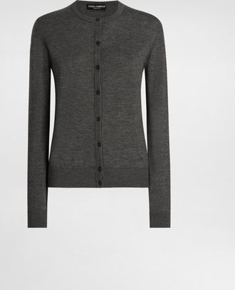 Dolce & Gabbana Cashmere Cardigan - Woman Sweaters And Cardigans Gray 38
