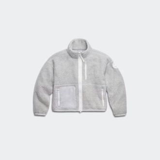 Canada Goose Simcoe Zip Up Fleece Jacket White Disc (Women, Silverbirch Heather, XS)