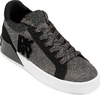 DKNY Mallory Knit Sneaker in Nickel/Black at Nordstrom, Size 5.5