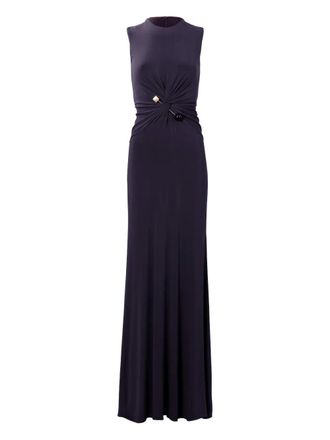 Silvia Tcherassi Nala twisted-knot maxi dress - women - Viscose/Elastane - M - Black