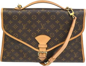Louis Vuitton Beverly Briefcase Monogram Canvas Brown Canvas Briefcase Bag (Pre-Owned)