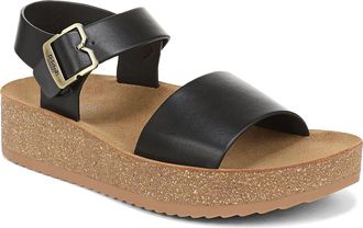 Dr. Scholls Happy Lucky Wedge Platform Sandal in Black at Nordstrom, Size 8.5