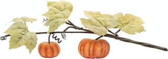Melrose International Fall Pumpkin Vine (Set of 2) - Green, Orange