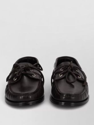 Aeyde loafers moc toe eyelet detailing design