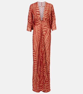 Johanna Ortiz Printed georgette maxi dress