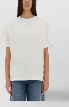 Michael Kors cotton crew neck t-shirt with short sleeves and straight hem
