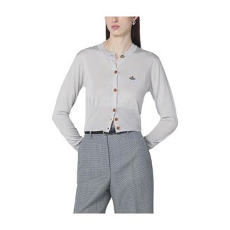 Vivienne Westwood Cardigans, female, Gray, Size: XS Bea Cropped Cardigan
