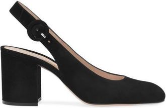 Gianvito Rossi Joelle Sling Pump in Black Suede at Nordstrom, Size 35
