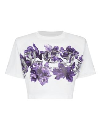 Philipp Plein T-Shirt Ronde Hals Flowers