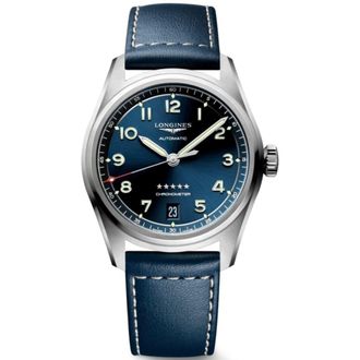 Longines Spirit Automatic Blue Dial Leather Strap Mens Watch L3.410.4.93.0