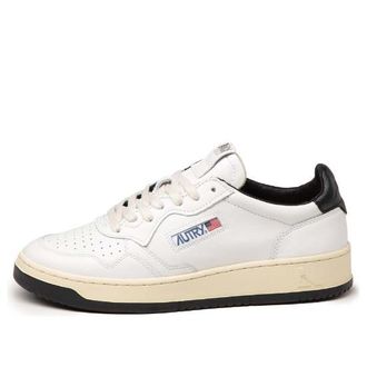 Autry Autry Medalist Leather Low White Black AULM-BB43