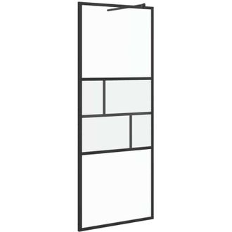 vidaXL Pared De Ducha Walk-in Negro 80 X 195 X 0.5 Cm Vidaxl