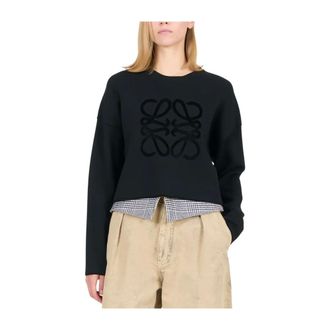 Loewe Anagram Jumper - female - Loewe - Sweatshirts - Black - S - Sweatshirts & Hoodies