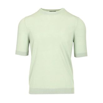 Ballantyne Slim fit ice cotton knit T-shirt - male - Ballantyne - Round-neck Knitwear - Green - XL - Knitwear