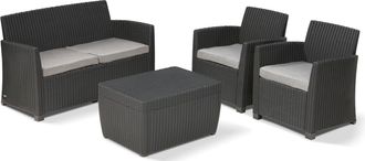 Les Tendances Les Tendances - Set Lounge Esterno Grafite 135x72x76 Cm