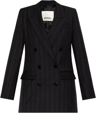 Isabel Marant Jevima Blazer - Dames - Blazers - Grijs - XS - Wol - Jassen
