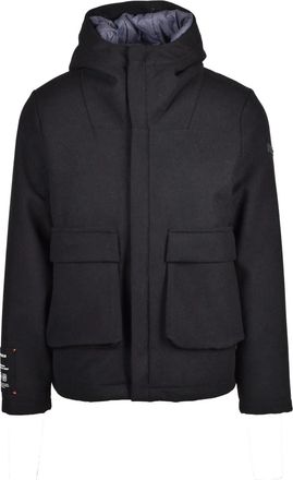 Unity Black Boxy Polyester-Blend Overcoat