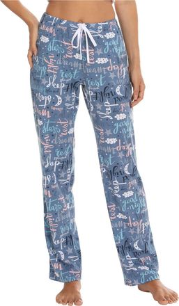Mia Lucce Pyjama Bottoms Womens Soft Lounge Pants Women Ladies Loungewear With Pockets Stretch Drawstring Trousers Sleepwear S-XXL
