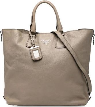 Prada Pre-owned Tote Bags, female, Brown, Size: ONE SIZE Pre-owned Vintage Tote Bag