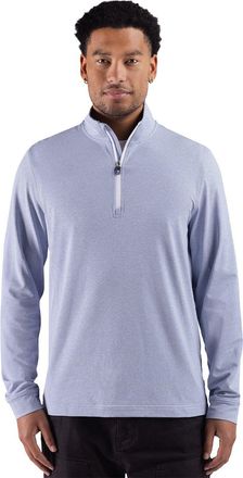 Cutter & Buck Adapt Recycled Soft Knit Stripe Mens Quarter Zip Pullover