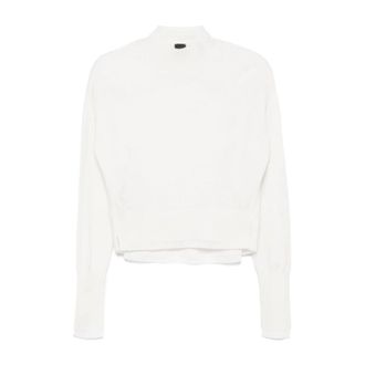 Pinko Witte Wol-Cashmere Coltrui - Dames - Coltruien - Wit - XS - Wol - Truien & Vesten