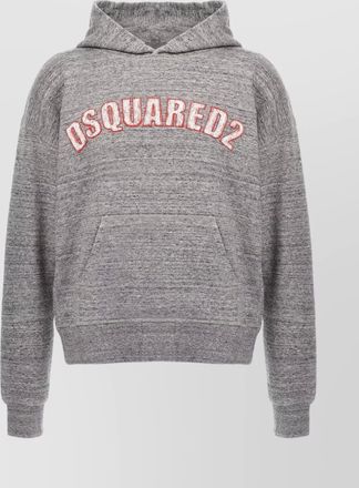 Dsquared2 hooded kangaroo pocket sweater with ribbed cuffs