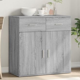 vidaXL Aparador De Madera De Ingenier&iacute;a Gris Sonoma 79x38x80 Cm Vidaxl