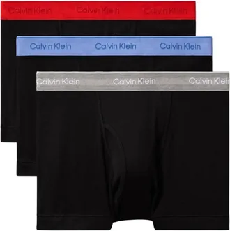 Calvin Klein Mens Underwear Cotton Classics Trunk - 3 Pack In Assorted Black