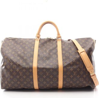 Louis Vuitton Brown Monogram Coated Canvas Monogram Leather Boston Bag (Pre-Owned)