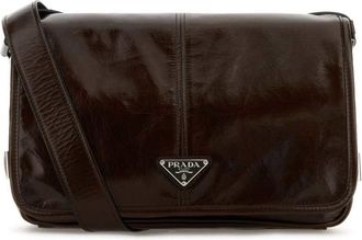 Prada Chocolate Leather Crossbody Bag