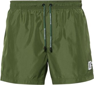 Dolce & Gabbana logo-embroidered swim shorts - men - Polyester/Nylon/Elastane/Rayon - 3 - Green