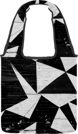 Generic Black & White Graffiti.jpg Reversible Canvas Shoulder Tote - Double-Sided Print, 12oz Cotton, 27cm Drop, Fold-Flat Bag for Travel, Shopping, Street Ou
