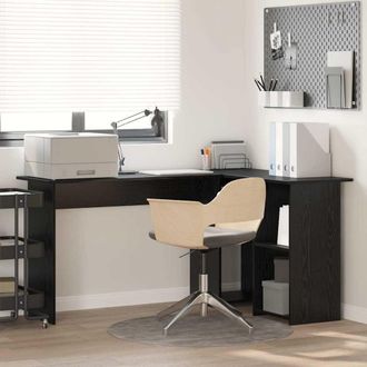 vidaXL Vidaxl Scrivania Rovere Nero 142 X 102 X 73 Cm Legno