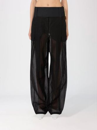 Sportmax Pantaloni Ferito a gamba larga Sportmax in organza di cotone