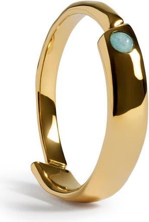 Monica Vinader Amaia Stone Stacking Ring in 18K Gold Vermeil/amazonite at Nordstrom, Size 6.75