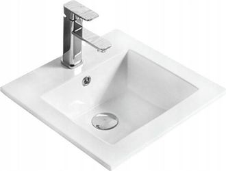 Desconocido Lavabo De Encastrar Cer&aacute;mico 42x41,5x17 Cm, Blanco