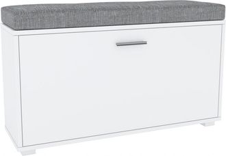 OEM Zapatero, 1 Puerta, Blanco, Coj&iacute;n Gris